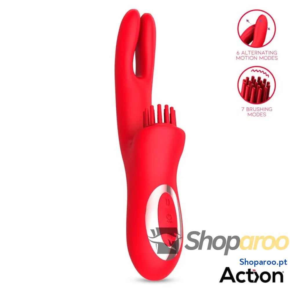 Vibrador ACTION Bilma com Movimentos Alternados e Escovação 4 Motores