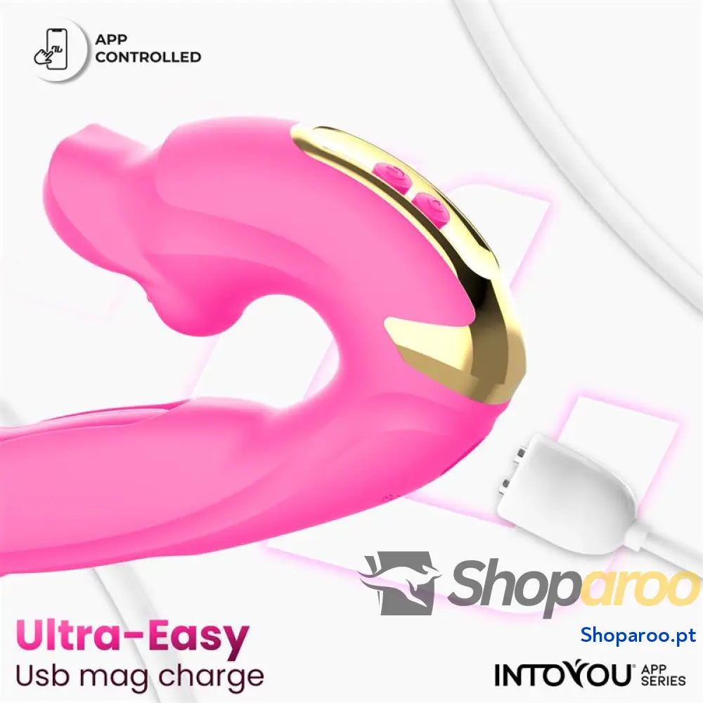 Vibrador Bimby com língua para mordiscar e bater duas vezes APP