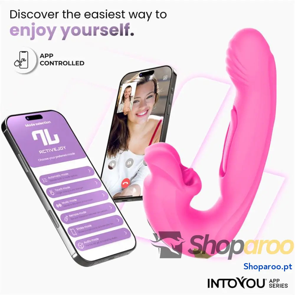 Vibrador Bimby com língua para mordiscar e bater duas vezes APP