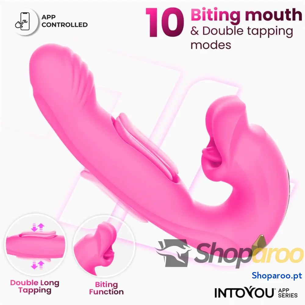 Vibrador Bimby com língua para mordiscar e bater duas vezes APP