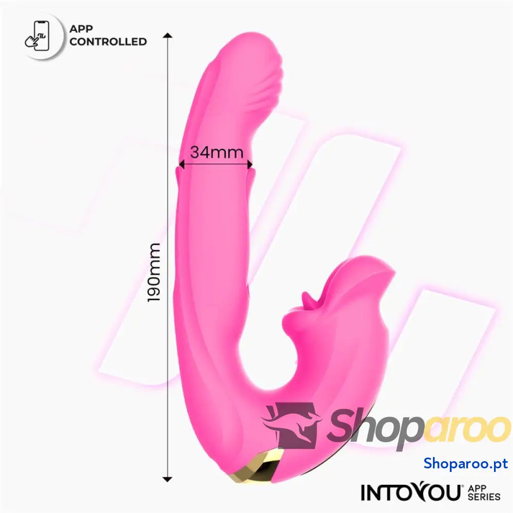 Vibrador Bimby com língua para mordiscar e bater duas vezes APP