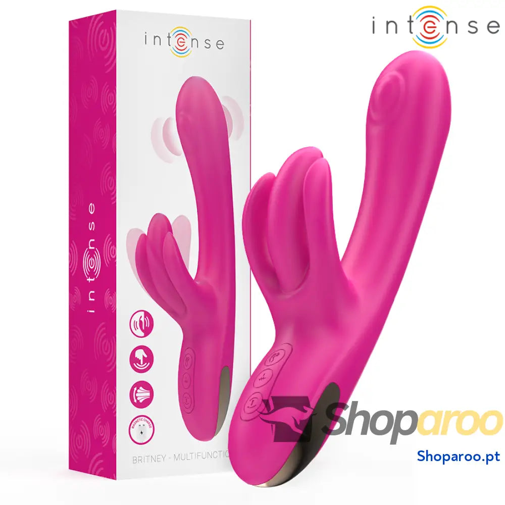 VIBRADOR BRITNEY MULTIFUNCIONAL RABBIT 23 CM ROSA
