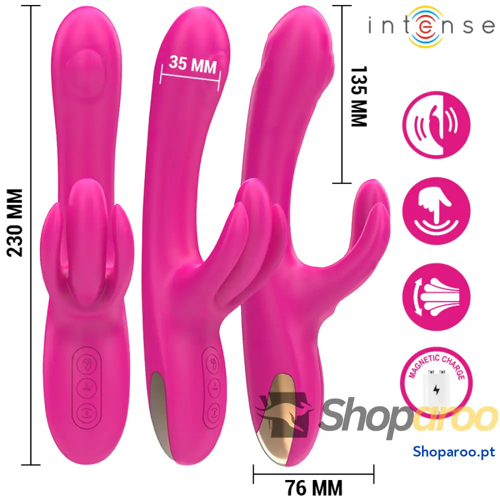 VIBRADOR BRITNEY MULTIFUNCIONAL RABBIT 23 CM ROSA