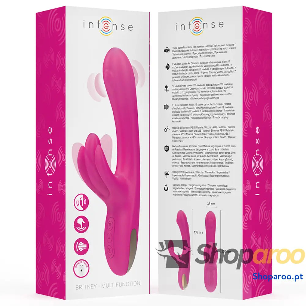 VIBRADOR BRITNEY MULTIFUNCIONAL RABBIT 23 CM ROSA