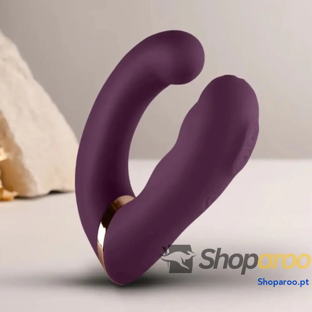 VIBRADOR DUPLO GEMINI ESTIMULADOR DE CLITÓRIS PONTO G ROXO - ROCKS-OFF
