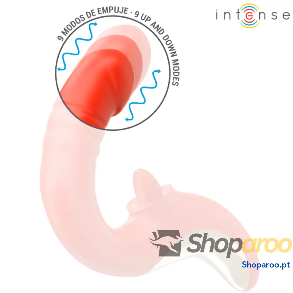 VIBRADOR E ESTIMULADOR PAULINA EM FORMATO U VERMELHO