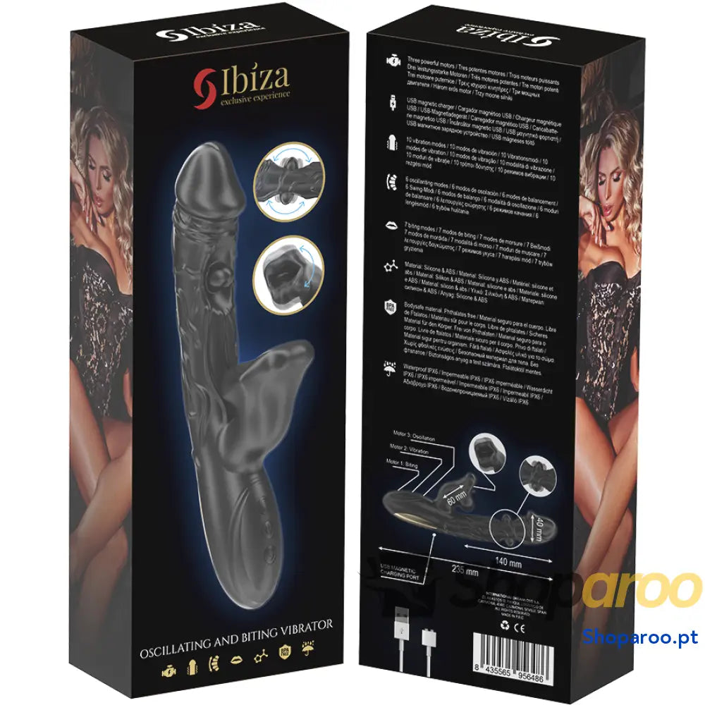 Vibrador Estimulador Clitoriano Ibiza com Motores Potentes Recarregável USB