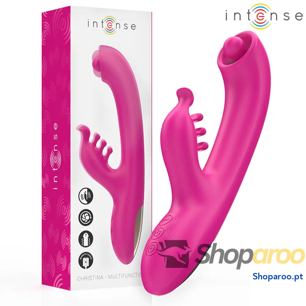 VIBRADOR INTENSE CHRISTINA MULTIFUNCIONAL RABBIT 22,5 CM ROSA