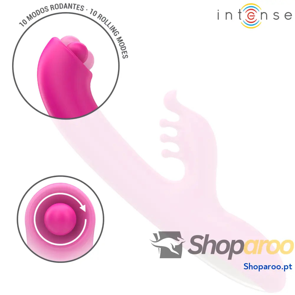 VIBRADOR INTENSE CHRISTINA MULTIFUNCIONAL RABBIT 22,5 CM ROSA