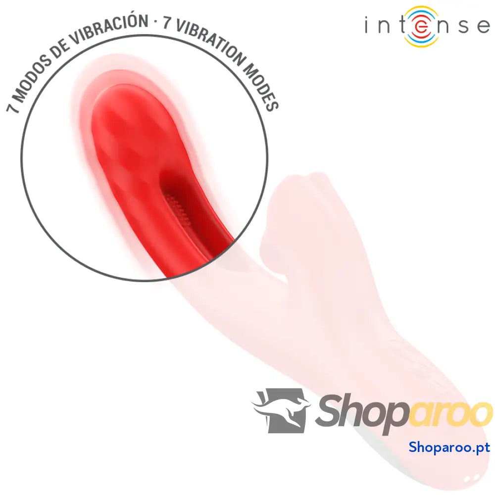 VIBRADOR INTENSE JESSICA MULTIFUNCIONAL ESTIMULAÇÃO DO CLITÓRIS 24,8 CM VERMELHO