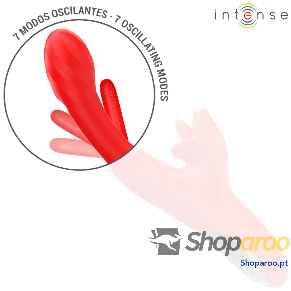 VIBRADOR INTENSE JESSICA MULTIFUNCIONAL ESTIMULAÇÃO DO CLITÓRIS 24,8 CM VERMELHO