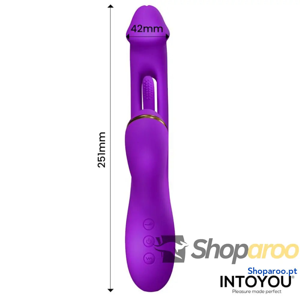 Vibrador INTOYOU Siter 2.0 com língua oscilante percussão e cabeças intercambiáveis
