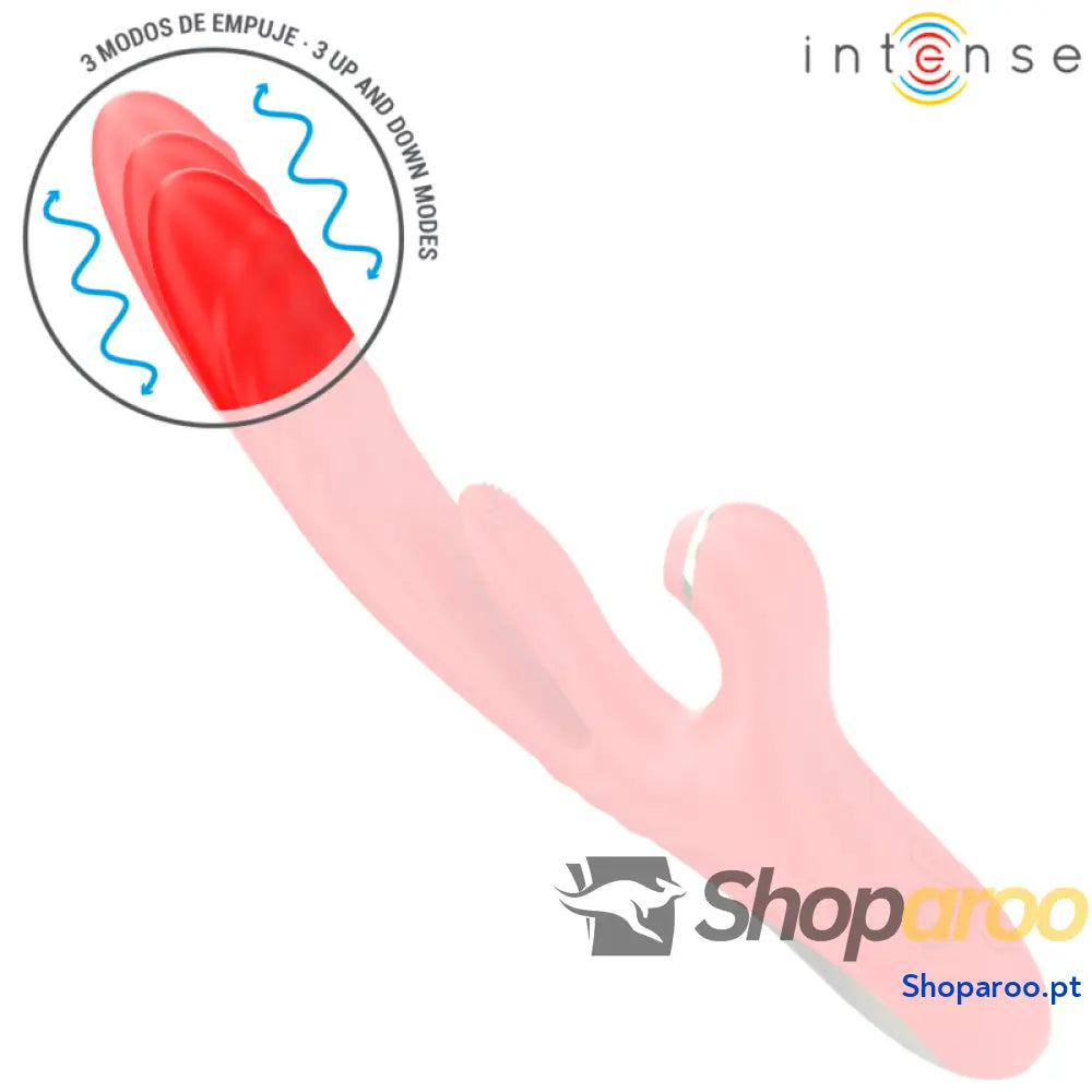 VIBRADOR MULTIFUNCIONAL KAROL THRUST & STIMULATION ONDAS ESTIMULANTES VERMELHO