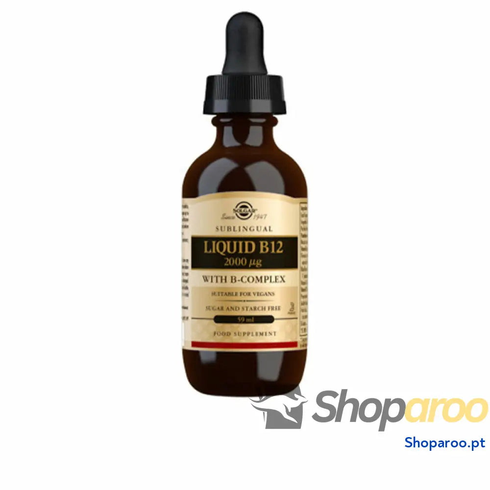 Vitamina B12 Líquida com Complexo B Solgar B12 liquido 2000 g con B-Complex 59 ml