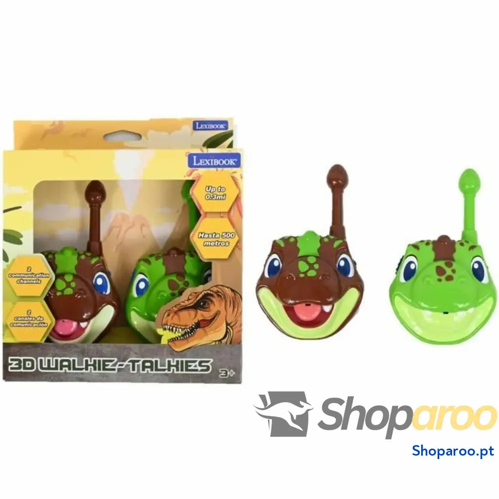 Walkie Talkies Lexibook talkie de dinosaurios en 3D 500 m