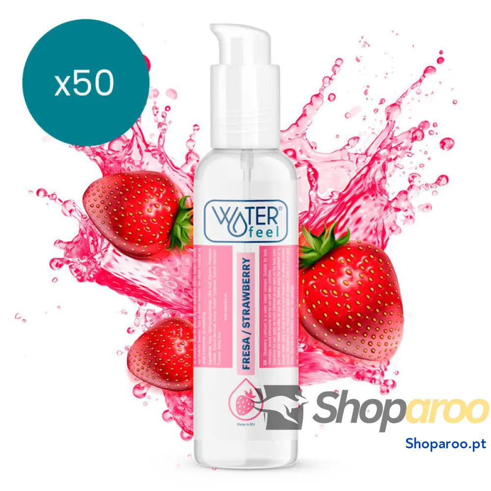 WATERFEEL - LUBRIFICANTE À BASE DE ÁGUA DE MORANGO 175 ML PACK 50 UNIDADES