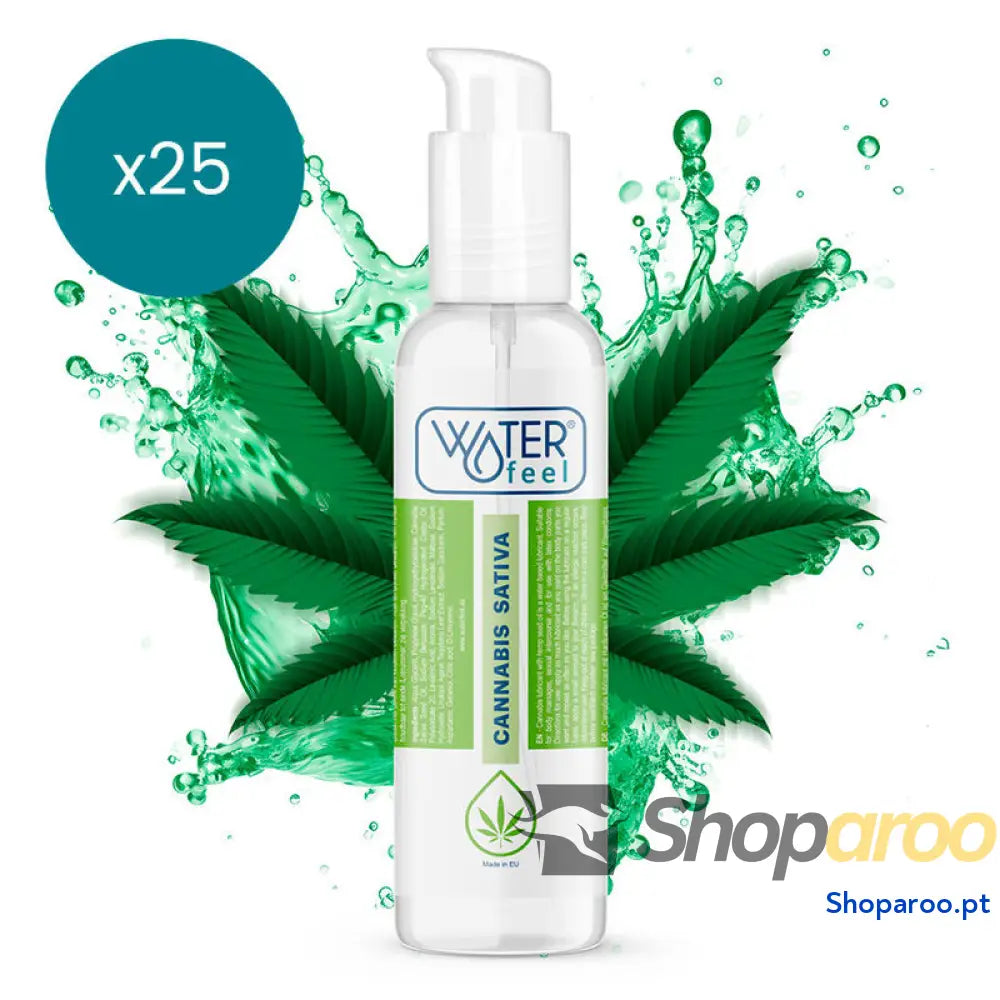 WATERFEEL - LUBRIFICANTE CANNABIS 150 ML PACK 25 UNIDADES
