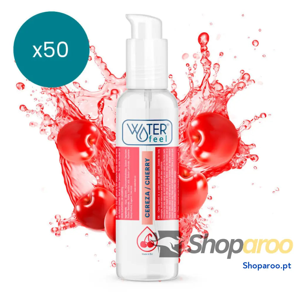WATERFEEL - LUBRIFICANTE CEREJA 175 ML PACK 50 UNIDADES