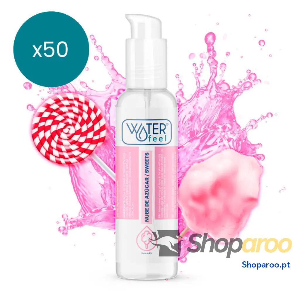 WATERFEEL LUBRIFICANTE NUVEM DE AÇÚCAR 175 ML PACK 50 UNIDADES