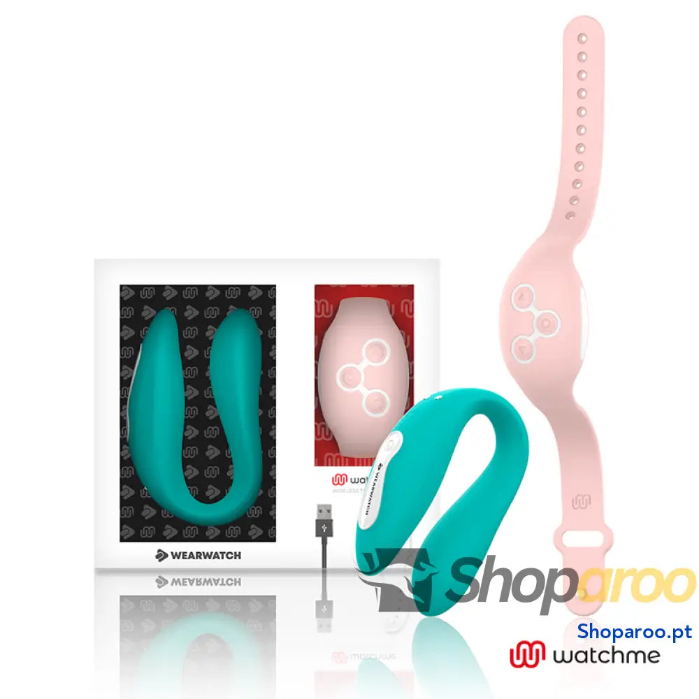 WEARWATCH - VIBRADOR DE TECNOLOGIA DUAL WATCHME ÁGUA DO MAR / ROSA