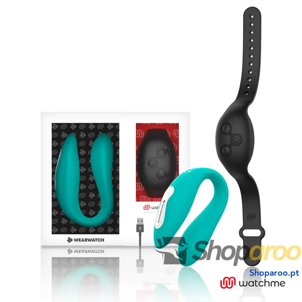 WEARWATCH - VIBRADOR DE TECNOLOGIA DUPLA WATCHME AQUAMARINE / JET
