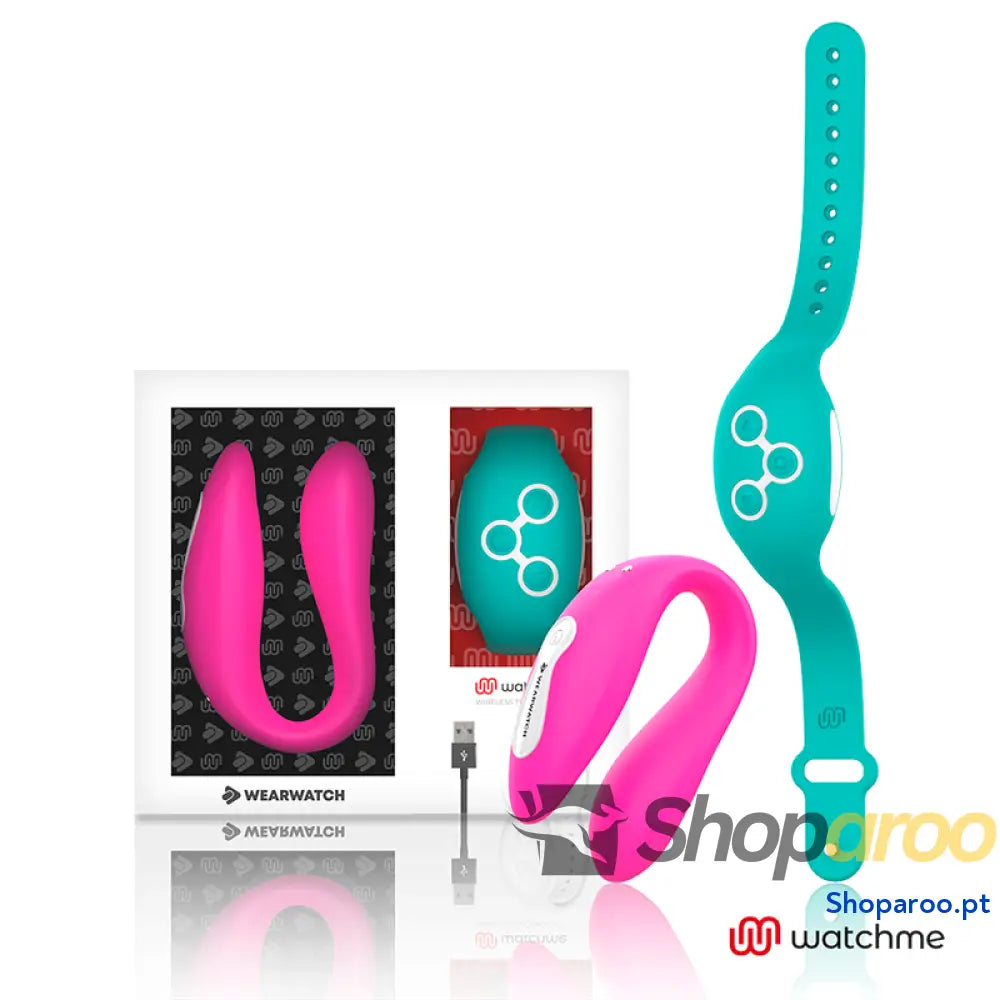 WEARWATCH - VIBRADOR WATCHME DE TECNOLOGIA DUPLA FÚCSIA / ÁGUA DO MAR