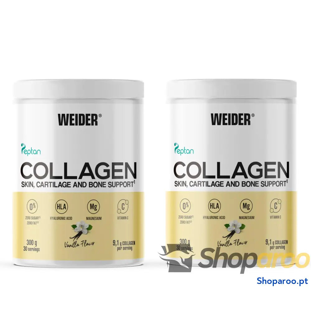 Colagénio em pó sabor de baunilha com ácido hialurónico e vitamina C