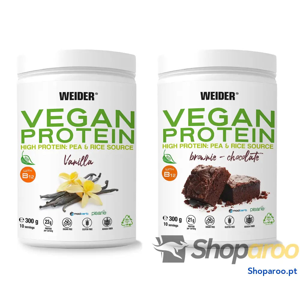 Weider Vegan Protein (750 g) Sabor Baunilha. Proteína Vegana 23 g/dose Isolada de Ervilha (Pisane) e Arroz.