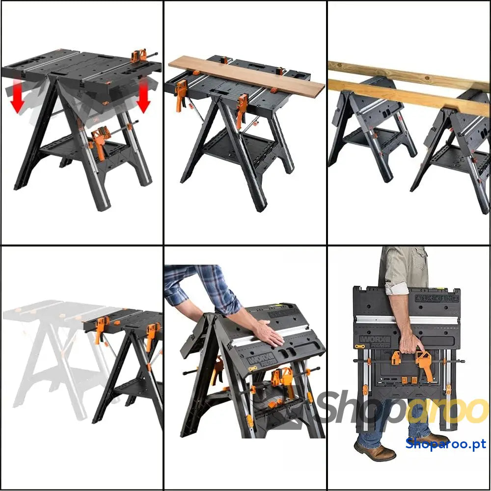 WORX Mesa de trabalho dobrável | Pegasus | WX051 | Portátil e leve