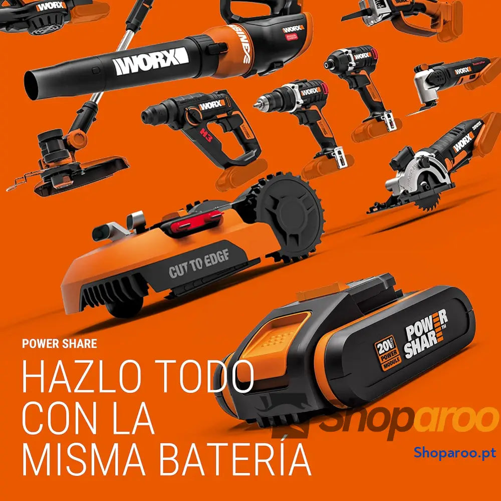 WORX Motosserra 20 V | PowerShare | WG322E.9 Sem bateria sem carregador 25 cm