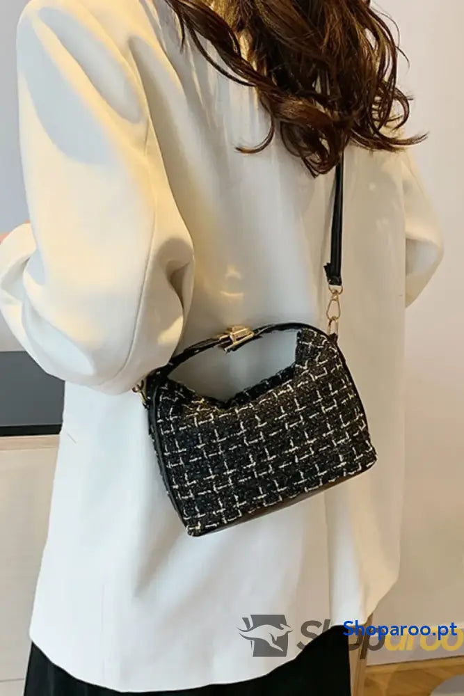 Woven Removable Strap Shoulder Bag