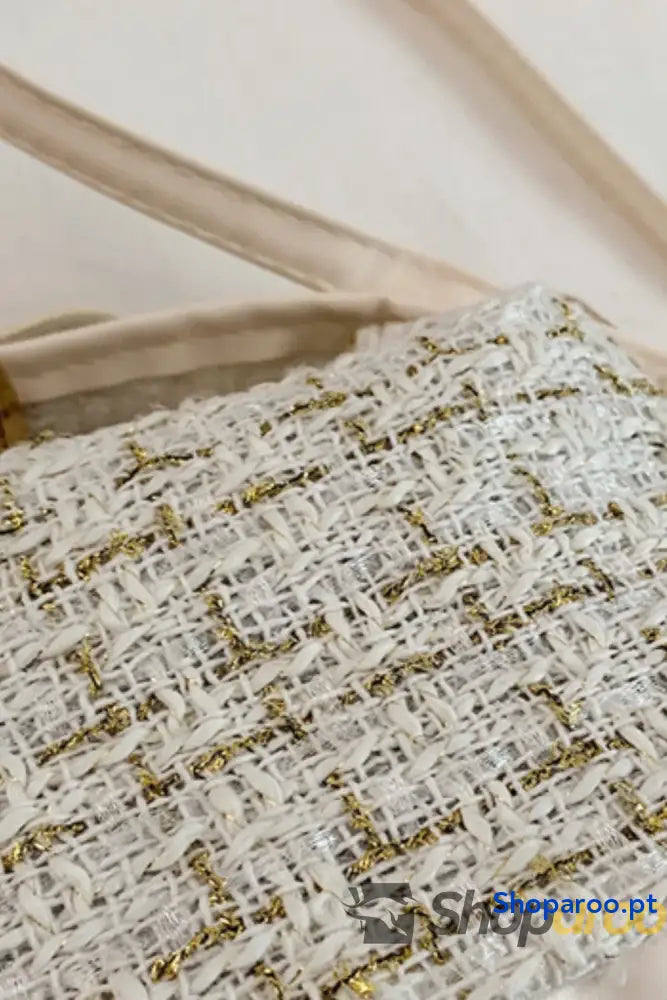 Woven Removable Strap Shoulder Bag