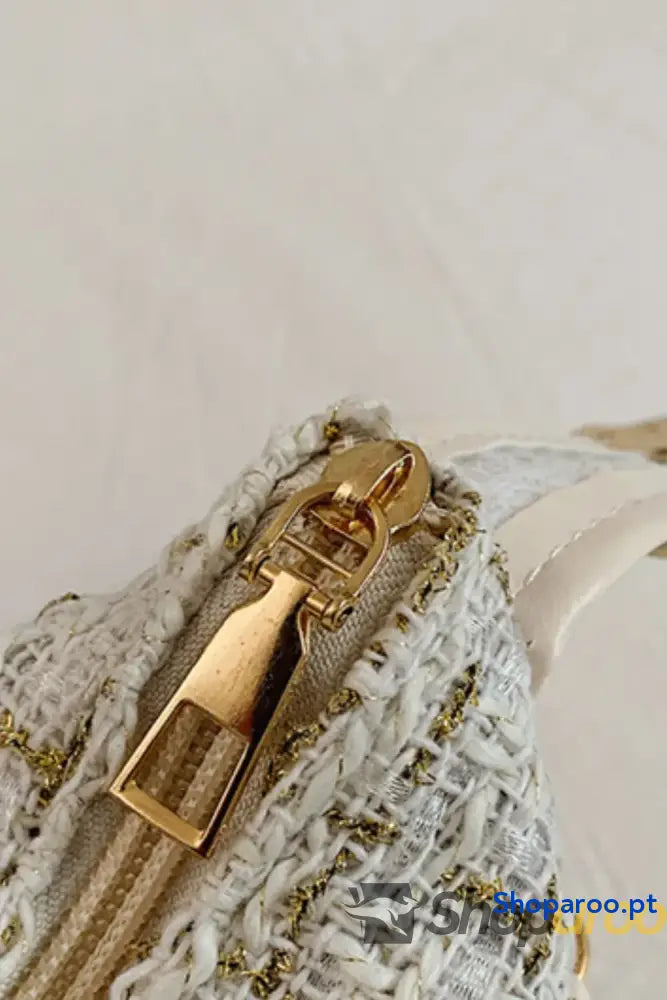 Woven Removable Strap Shoulder Bag