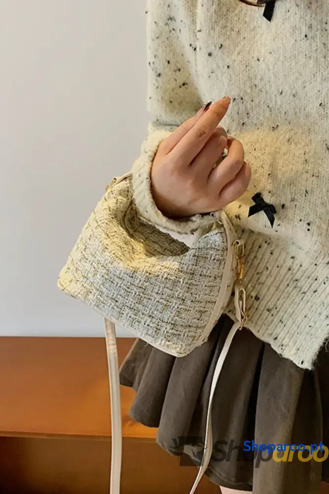 Woven Removable Strap Shoulder Bag