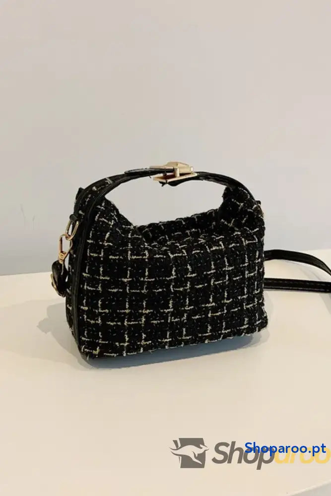 Woven Removable Strap Shoulder Bag