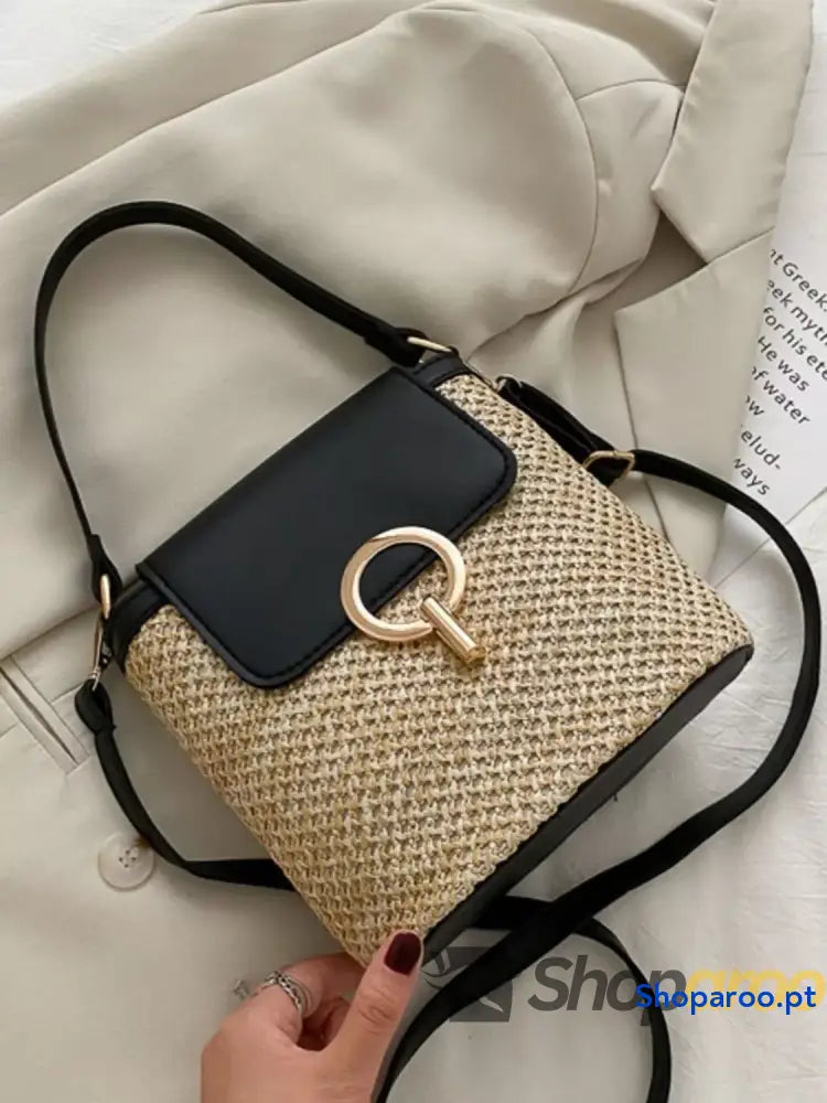 Woven Straw Crossbody Bag