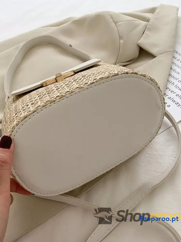 Woven Straw Crossbody Bag