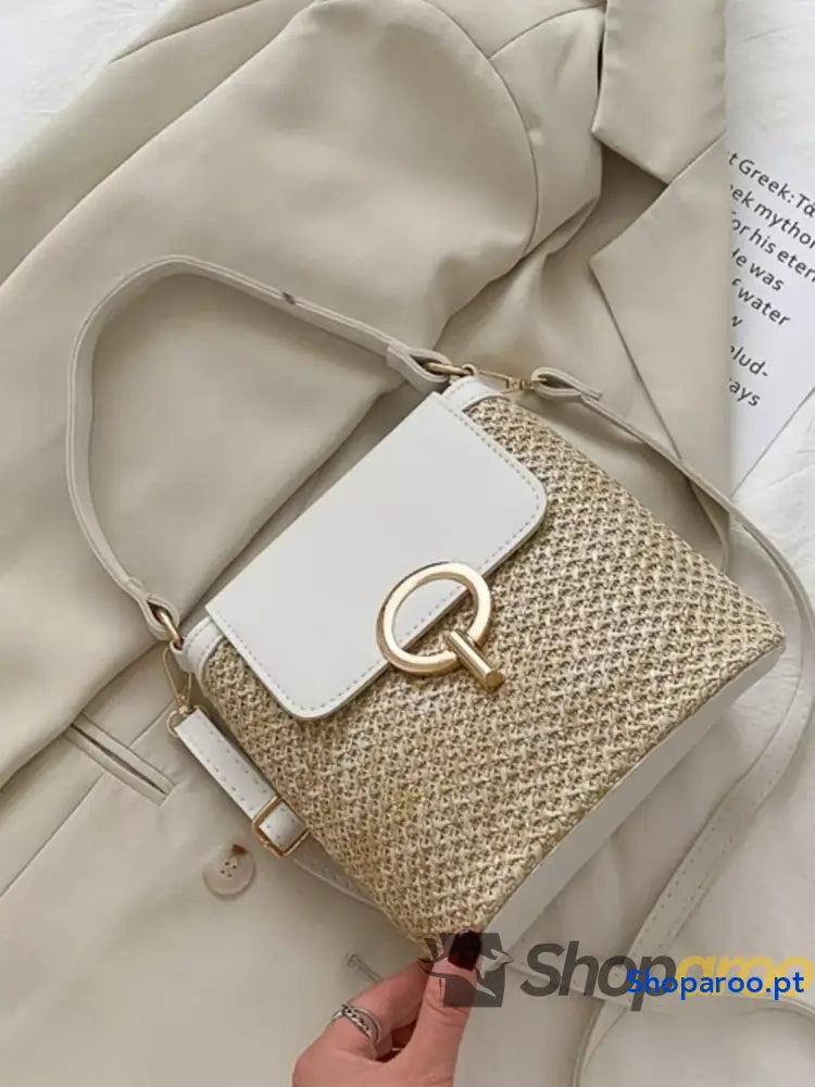 Woven Straw Crossbody Bag