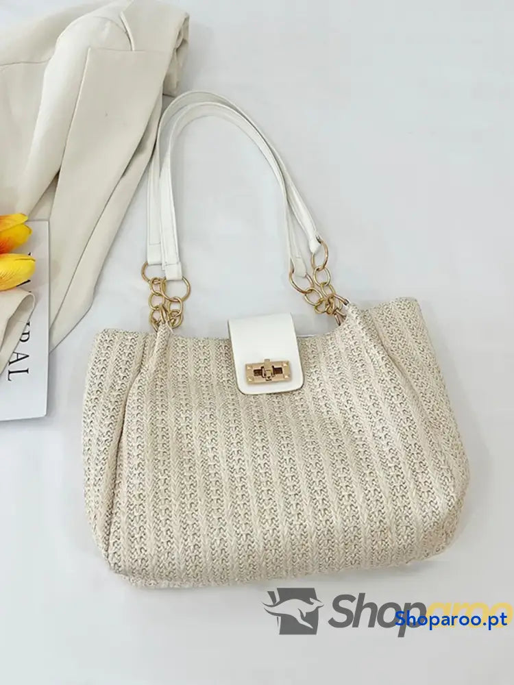 Woven Straw Shoulder Bag