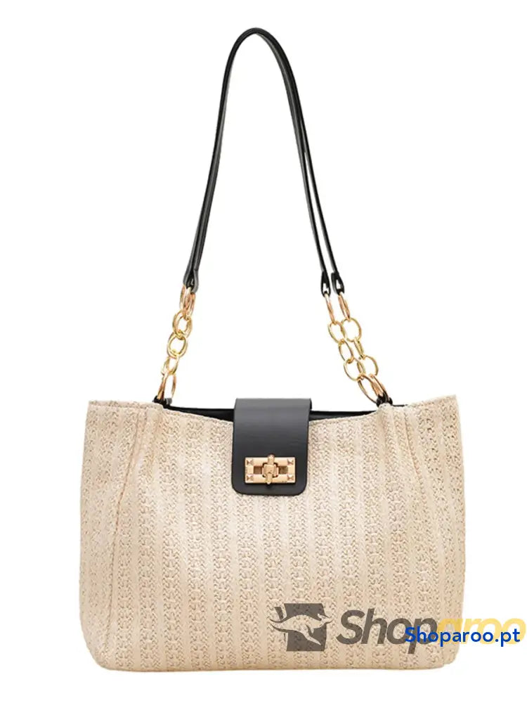 Woven Straw Shoulder Bag