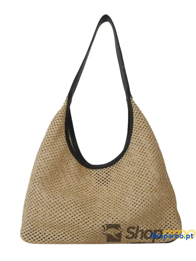 Woven Straw Shoulder Bag