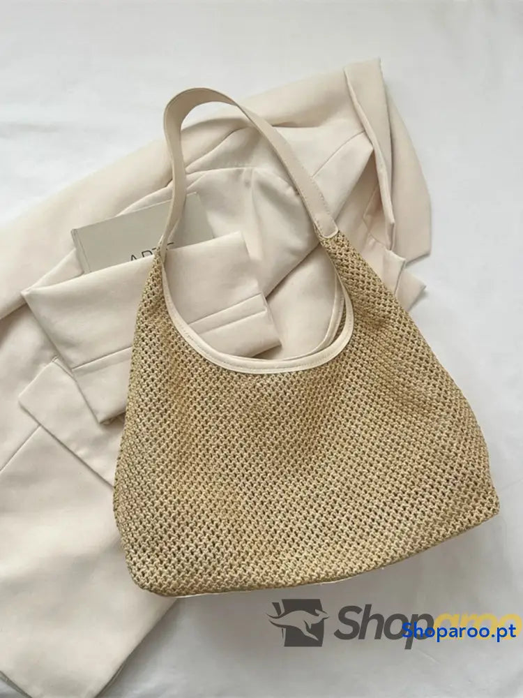 Woven Straw Shoulder Bag