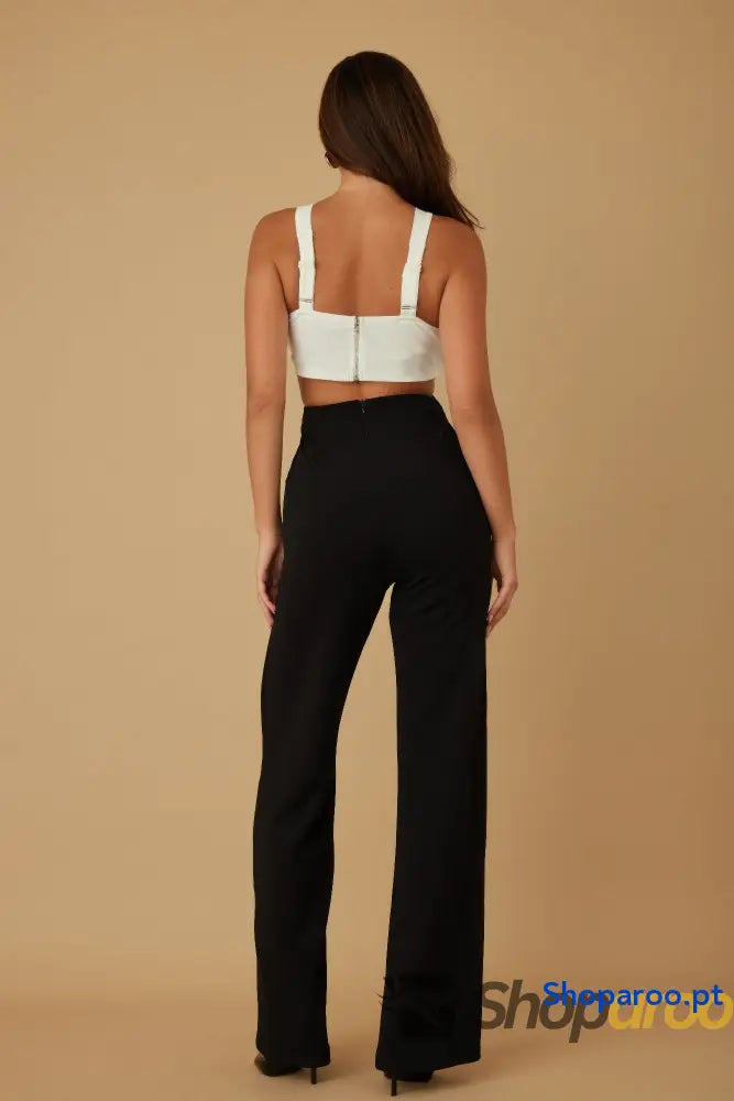 X Ribbon Open Jumpsuit
