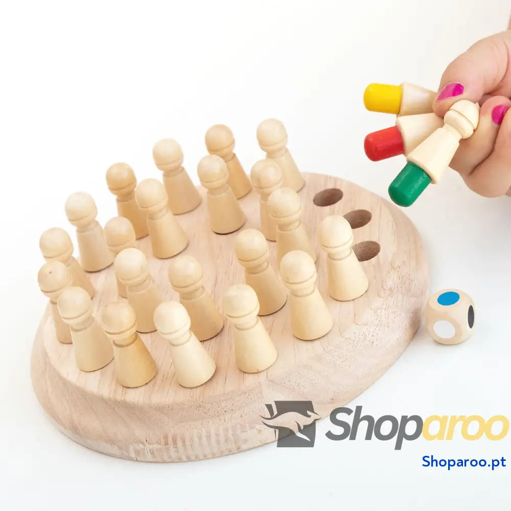 Xadrez de Memória Madeira Taeda InnovaGoods 26 Peças