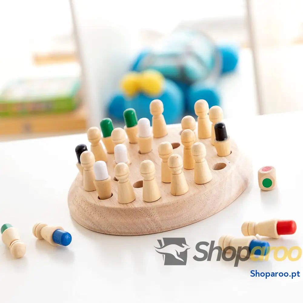 Xadrez de Memória Madeira Taeda InnovaGoods 26 Peças