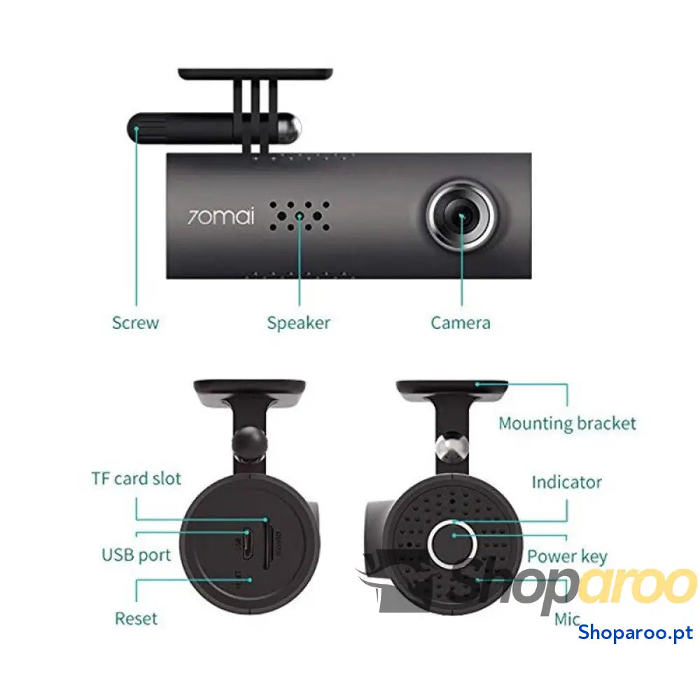 Xiaomi 70MAI 70 minutos Smart WiFi DVR 130 graus sem fio Car Dash Cam 1080p Full HD versão noturna G Sensor gravador