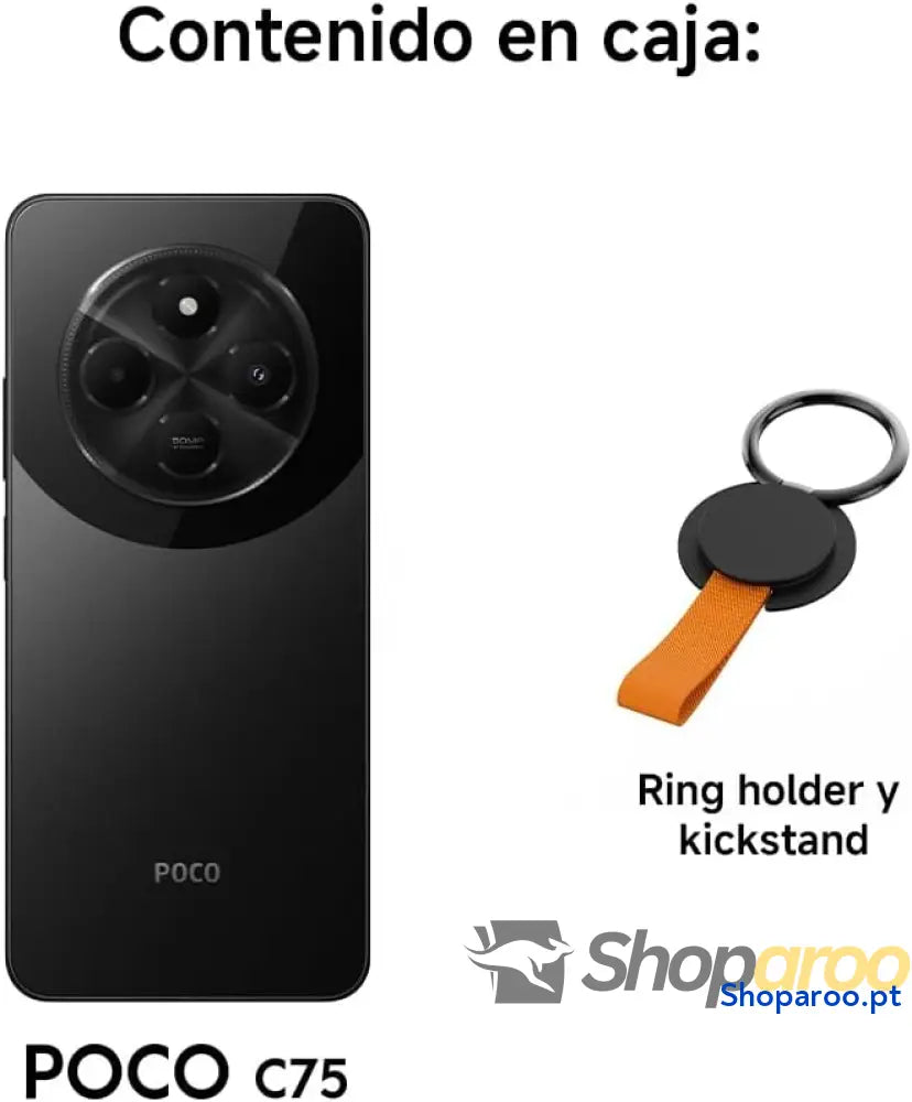 Xiaomi Poco C75 Smartphone de 8 + 256 GB ecrã imersivo 120 Hz MediaTek Helio G81 Ultra câmara dupla 50 MP IA 5160 mAh