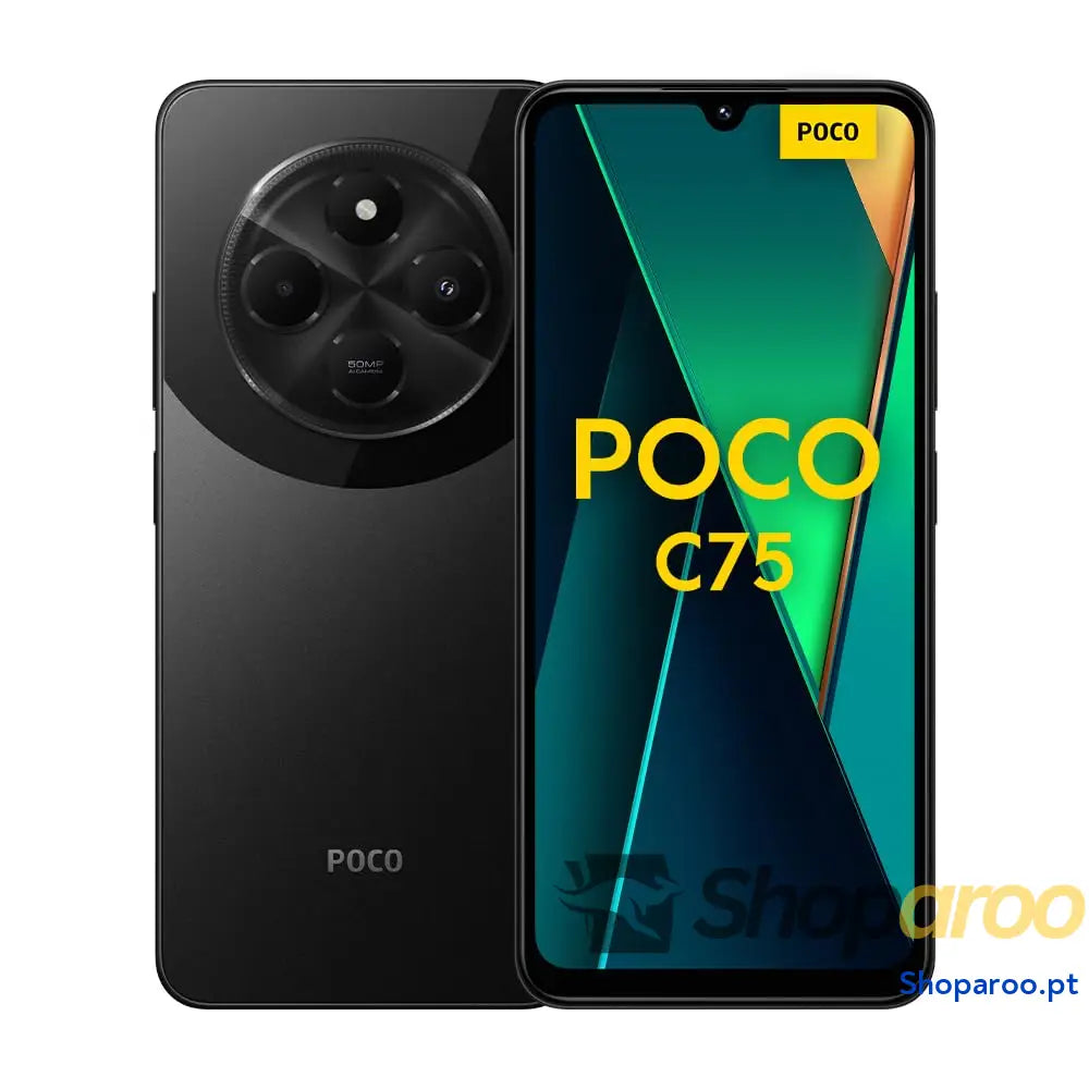 Xiaomi Poco C75 Smartphone de 8 + 256 GB ecrã imersivo 120 Hz MediaTek Helio G81 Ultra câmara dupla 50 MP IA 5160 mAh