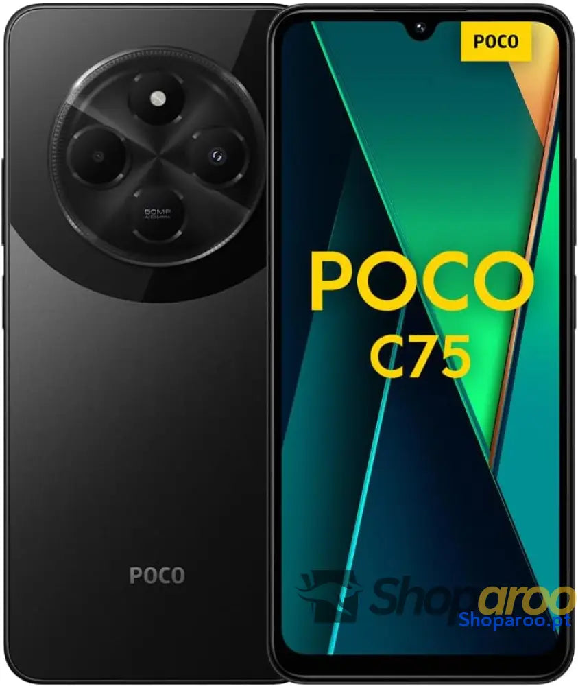 Xiaomi Poco C75 Smartphone de 8 + 256 GB ecrã imersivo 120 Hz MediaTek Helio G81 Ultra câmara dupla 50 MP IA 5160 mAh