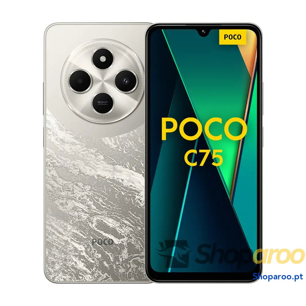 Xiaomi Poco C75 Smartphone de 8 + 256 GB ecrã imersivo 120 Hz MediaTek Helio G81 Ultra câmara dupla 50 MP IA 5160 mAh